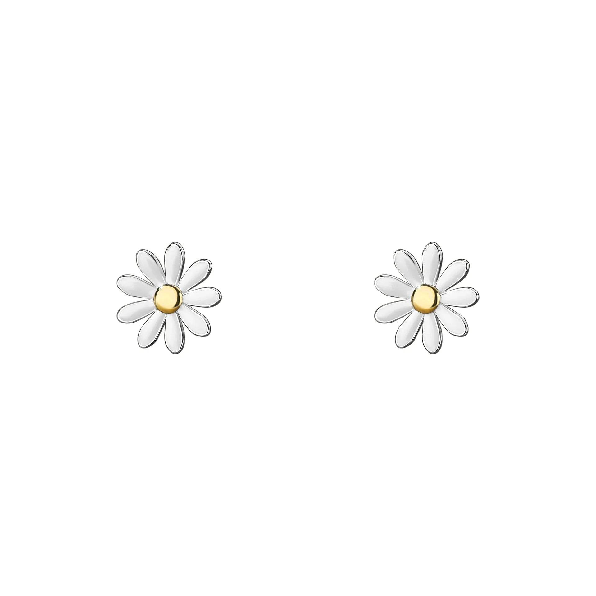 925 Sterling Silver Small Daisy Flower Drop Glue Stud Earrings for Women Simple Temperament Jewelry Accessories - Touchy Style