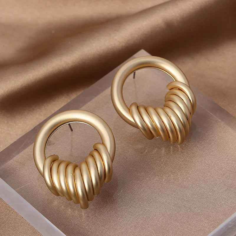 Drop Earrings Charm Jewelry - Round Geometry - GTLE9409 - Touchy Style
