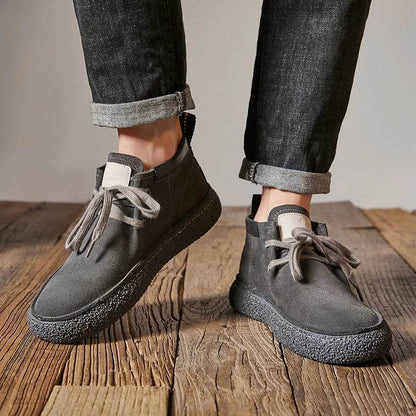 Men Shoes 2024 High Top Sneakers Casual Shoes Fashion Mens Tooling Shoes Retro High Quality Genuine Leather Men Shoes Elegantes - Touchy Style