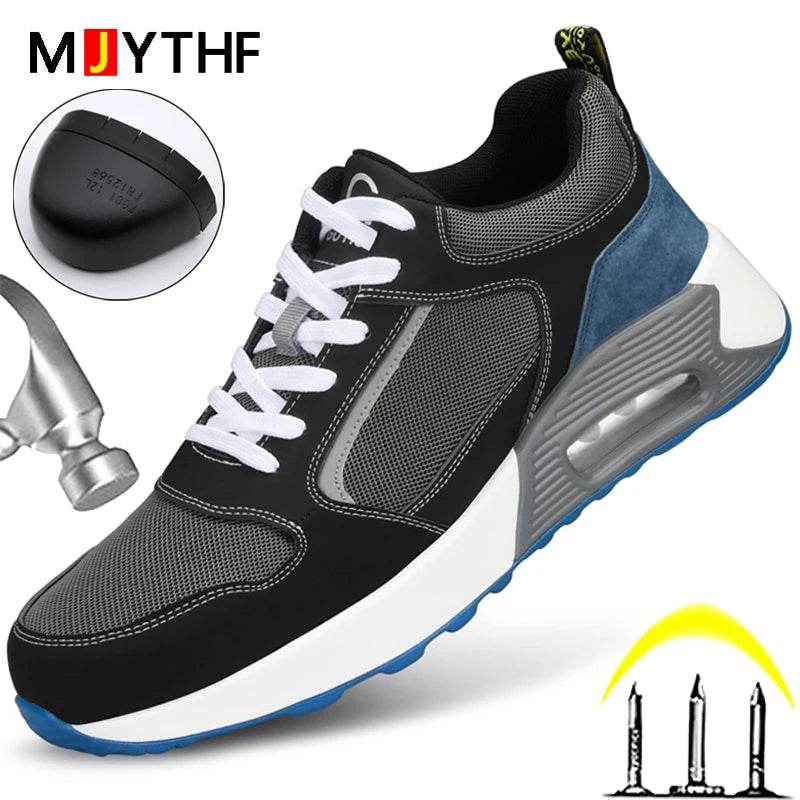 Fashion Security Shoes For Men Women Work Shoes Anti-smash Steel Toe Shoes Anti-puncture Protective Shoes Air Cushion Sneakers - Touchy Style