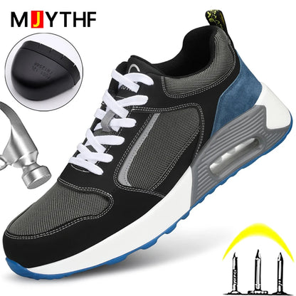 Fashion Security Shoes For Men Women Work Shoes Anti-smash Steel Toe Shoes Anti-puncture Protective Shoes Air Cushion Sneakers