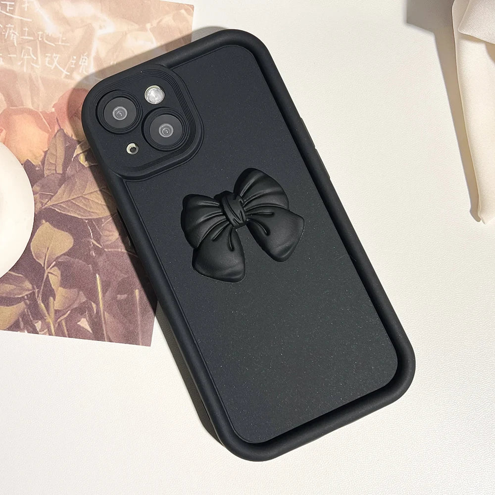 Cute 3D Heart Silicone Phone Case For iPhone 16 Pro 13 11 12 14 15 Pro Max X XR XS 7 8 Plus SE Shockproof Candy Cover