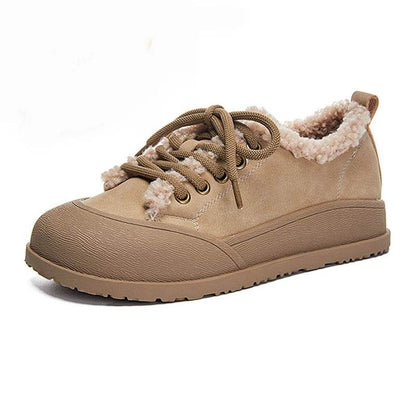 JOZHAMTA 2025 News Women Ankle Boots Kid Suede Snow Boots Warm Wool Short Sneakers Winter Low Heel Shoes Size 35-40 - Touchy Style