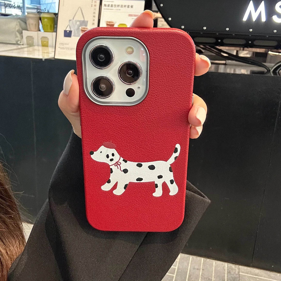 Cute Phone Cases For iPhone 16, 15, 14, 13 Pro Max - Lovely Dogs Pattern - Leather Chic Cover - PC5420 - Touchy Style