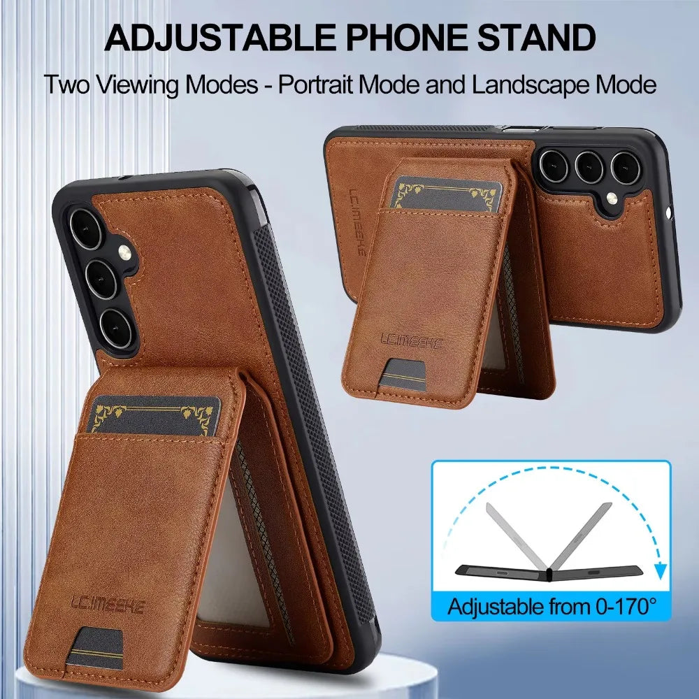حافظات هواتف لطيفة لهاتف Galaxy A13 وA14 وA51 وA52 وA53 وA54 وS24 وS23 FE وS22 وS21 Plus وS20 وNote 20 Ultra - غطاء محفظة جلدي - TSP381