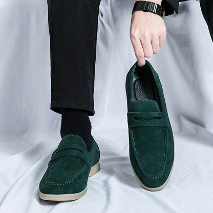 Classic Soft Suede Shoes Penny Men Loafers Slip On Leather Casual Men Shoes Comfort Driving Shoes Men Flats Walking Footwear - Touchy Style