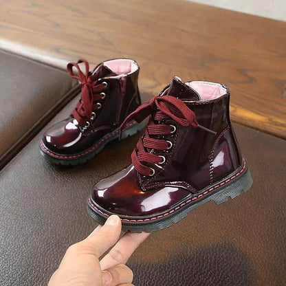 2024 Fashion Autumn Kids Boots PU Leather Boot New Spring Children&
