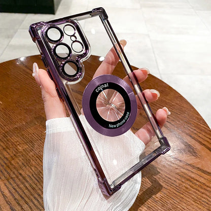 Cute Phone Cases For Galaxy S24, S23, S22 Ultra Plus FE - Luxury Transparent Plating Bumper Cover - TSP412