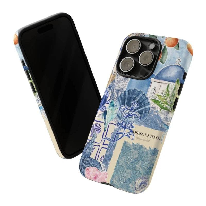 Cute Phone Cases For iPhone 15PRO MAX, 14, 13, 12, 11 PRO, 11 Plus, 15 Plus, 15 pro - Coastal Aesthetic - Acrylic TPU Cover - IC0010 - Touchy Style