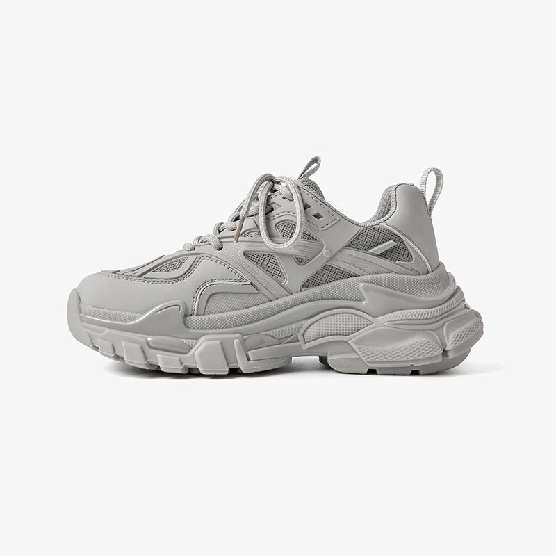 BEAUTODAY Casual Massive Sneakers Women Mesh Breathable Solid Color Round Toe Trainers Chunky Sole Female Shoes Handmade A29448
