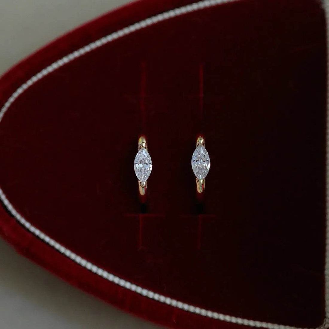 925 Sterling Silver Plated 14K Gold Geometric Zircon Earrings for Women Simple Elegant Exquisite Ear Accessories - Touchy Style