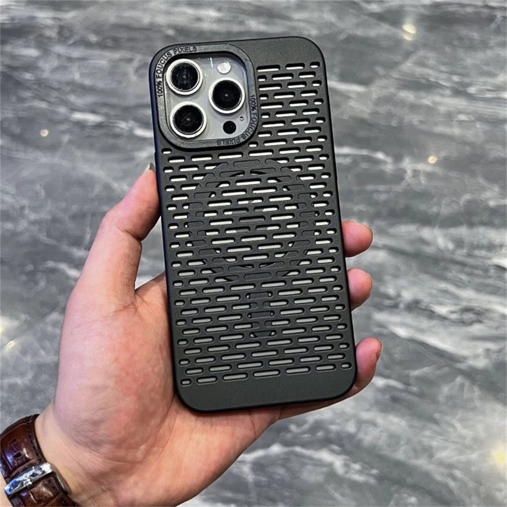 حافظات هواتف لطيفة لهاتف iPhone 11 و12 و13 و14 و15 Pro Max - غطاء صلب رفيع للغاية من مادة البولي كربونات مع تبديد الحرارة - TSP422