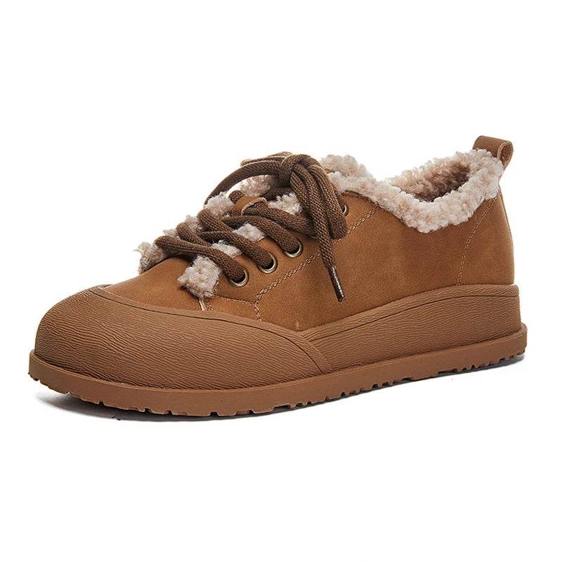 JOZHAMTA 2025 News Women Ankle Boots Kid Suede Snow Boots Warm Wool Short Sneakers Winter Low Heel Shoes Size 35-40 - Touchy Style