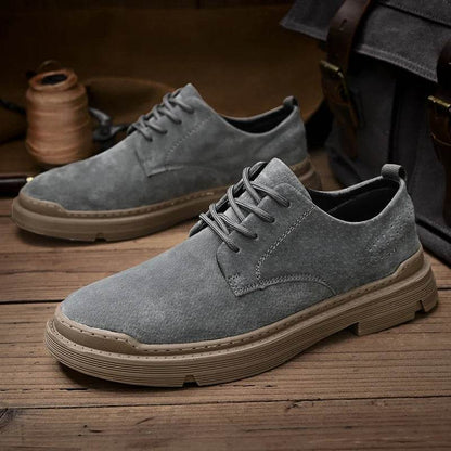 Retro Genuine Leather Men Shoes Casual Non Slip Wear Resistant Suede Leather Shoes Men Breathable Daily Business Shoe Hot Sale - Touchy Style