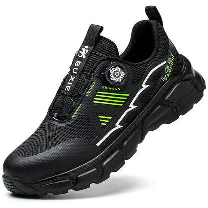 Rotating Button Men Shoes Security Sneakers Steel Toe Shoes Puncture-Proof work Shoes Anti-smash Sport Safety Shoes Protective - Touchy Style