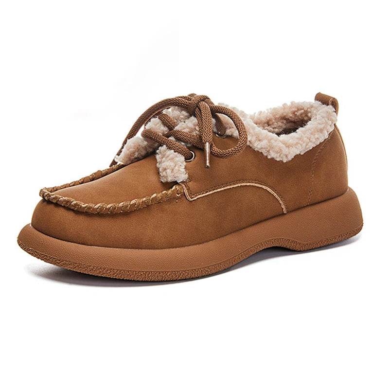 JOZHAMTA 2025 News Women Ankle Boots Kid Suede Snow Boots Warm Wool Short Sneakers Winter Low Heel Shoes Size 35-40 - Touchy Style