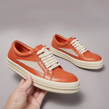 Brand Casual Low Top Orange Leather Designer Men Shoe Roman New Fashion Quality owe-n Street Platform Luxury Women Sneaker - Touchy Style