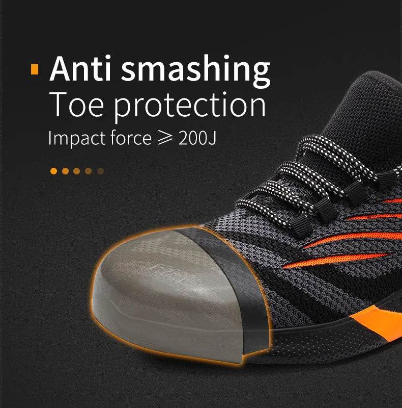 Large Size 49 50 Safety Shoes For Men Women Work Shoes Anti-smash Anti Puncture Protective Shoes Steel Toe Sneakers Men Shoes - Touchy Style