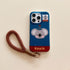 Cute Phone Cases For iPhone 16, 15, 14, 13 Pro Max - Cartoon Koala & Elephant Pattern - Back Cover With Wrist Chain - PC0520 - Touchy Style