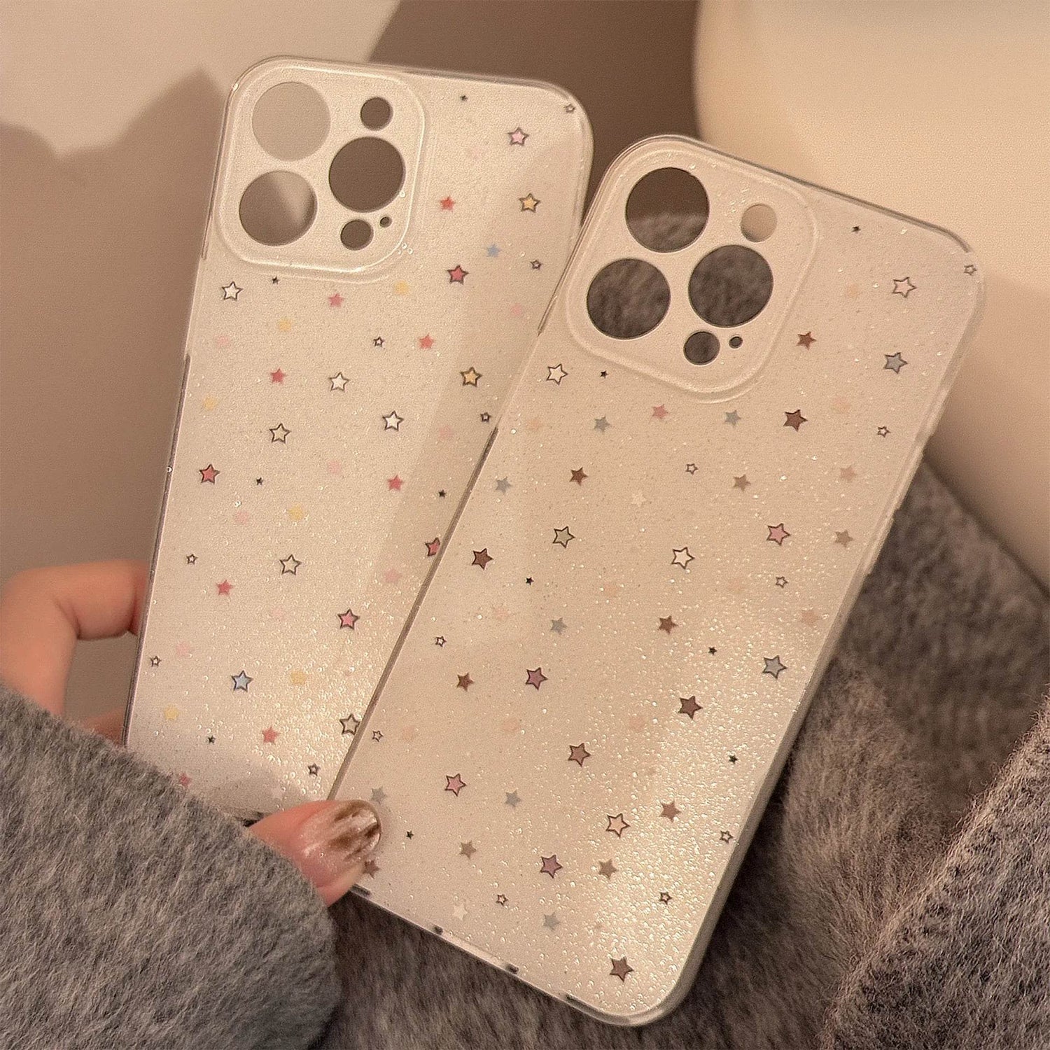 Cute Phone Cases For iPhone 16, 15, 14, 13, 12 Pro Max - Fairy Starry Sky - Glitter Art Back Cover - IC9340 - Touchy Style
