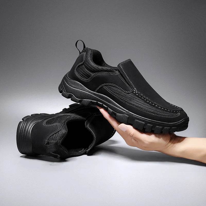 Outdoor Men Sneakers Hanmade Leather Casual Shoes Men Slip On Men Loafers Breathable Lightweight Flats Shoe Hot Sale Platform - Touchy Style