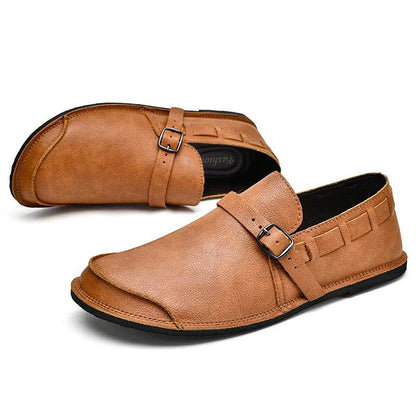 British Style Men Loafers Male Comfortable Dress Genuine Leather Men Casual Flats Non-Slip Mens Moccasins Classic Slip on Shoes - Touchy Style