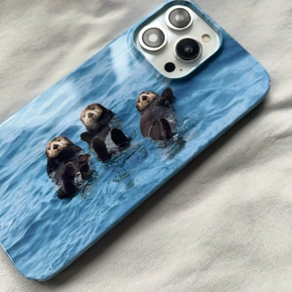 Cute Phone Cases For iPhone 15PRO MAX, 14, 13 PRO MAX, 15, 15PLUS, 15PRO, 11Pro - Beaver Poster Illustration - Acrylic Hard Cover - IC6210 - Touchy Style