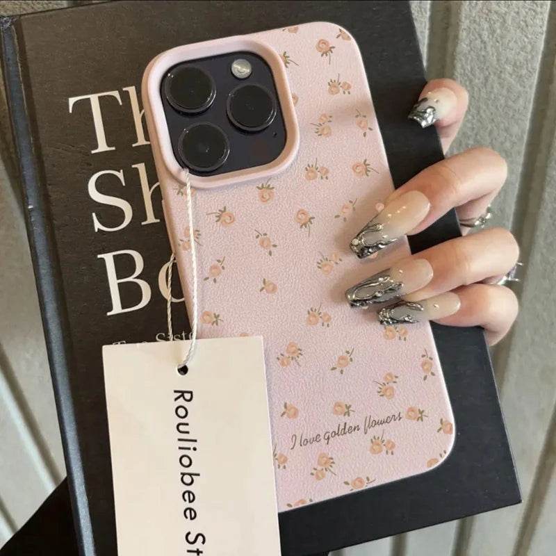 Cute Phone Cases For iPhone 16 Pro Max 15 14 13 12 11 - Flowers Lichee Pattern - Silicone Cover - Touchy Style