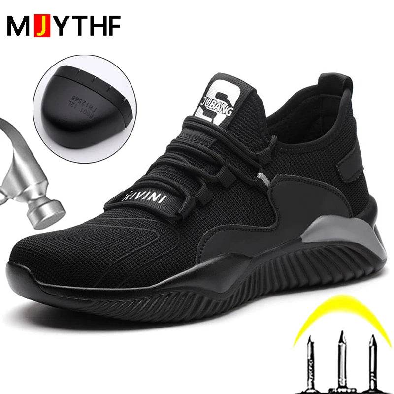 Security Casual Sneakers Men Shoes Work Boots Steel Toe Shoes Anti-smash Anti-puncture Indestructible Shoes Protective Boots - Touchy Style