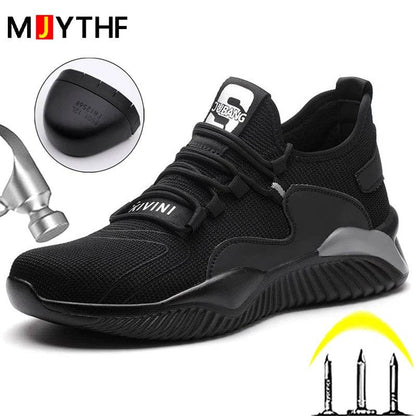 Security Casual Sneakers Men Shoes Work Boots Steel Toe Shoes Anti-smash Anti-puncture Indestructible Shoes Protective Boots - Touchy Style