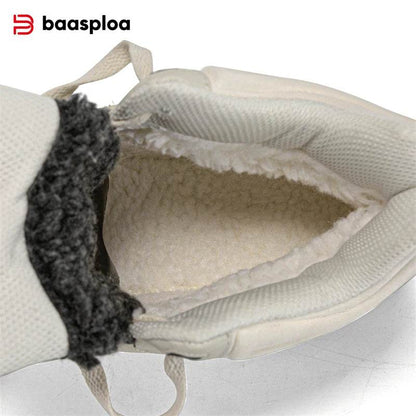 Baasploa Men Winter Boots Comfort Leather Cotton Shoes for Men Thickened Plush Warm Casual Sneakers Male Non-Slip Wear Resistant - Touchy Style
