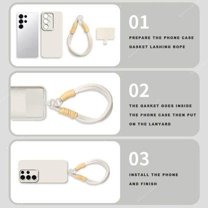 Liquid Silicone Wrist Strap Phone Case For Galaxy S24 S23 S22 S25 Ultra Plus A54 A53 A52 A55 5G Lanyard Original Cover - Touchy Style