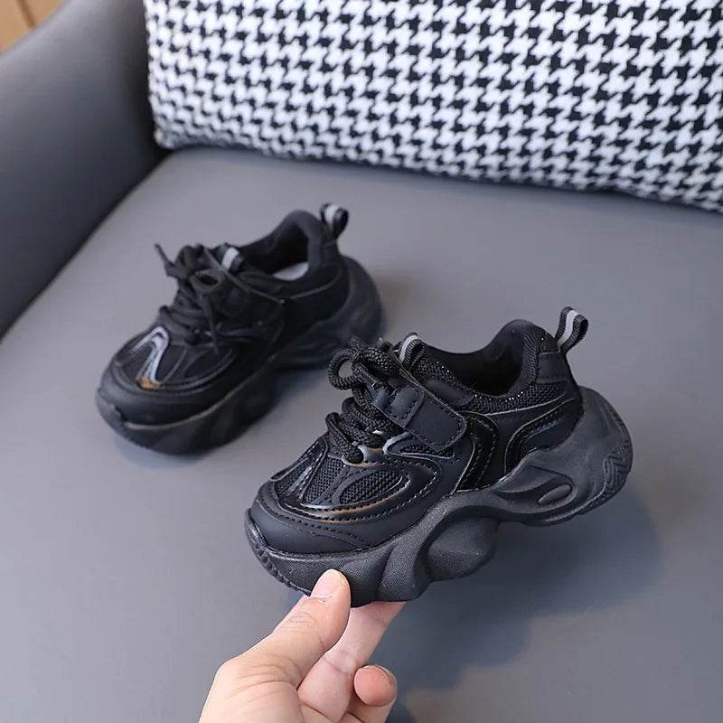 Baby Chunky Shoes Girl Sport Shoes Toddler Boy Fashion Solid Color Sneakers 1-6 Year Kids Casual Breathable Running Shoes H03212 - Touchy Style