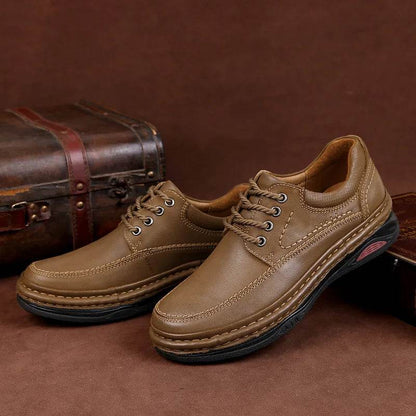 Luxury Brand Mens Casual Shoes Genuine Leather Men Business Flat Top Quality Male Oxford Shoes Handmade Breathable Walking Shoes - Touchy Style