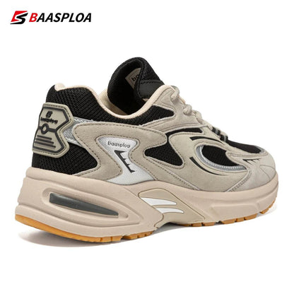 Baasploa Men Casual Sneakers Mesh Breathable Sport Shoes Male New Fashion Lace-Up Walking Shoes for Men Increase Antiskid - Touchy Style