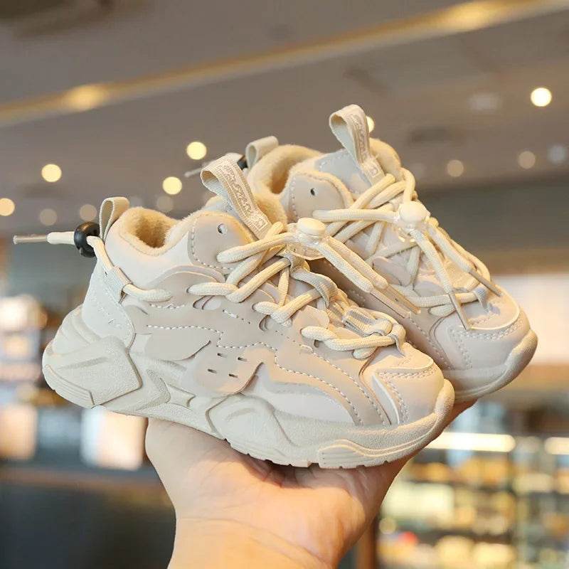 Plush Children Chunky Sneakers Waterproof Boys Sports Shoes Comfortale Arch Support Girls Running Shoes Child Footwear F10272 - Touchy Style