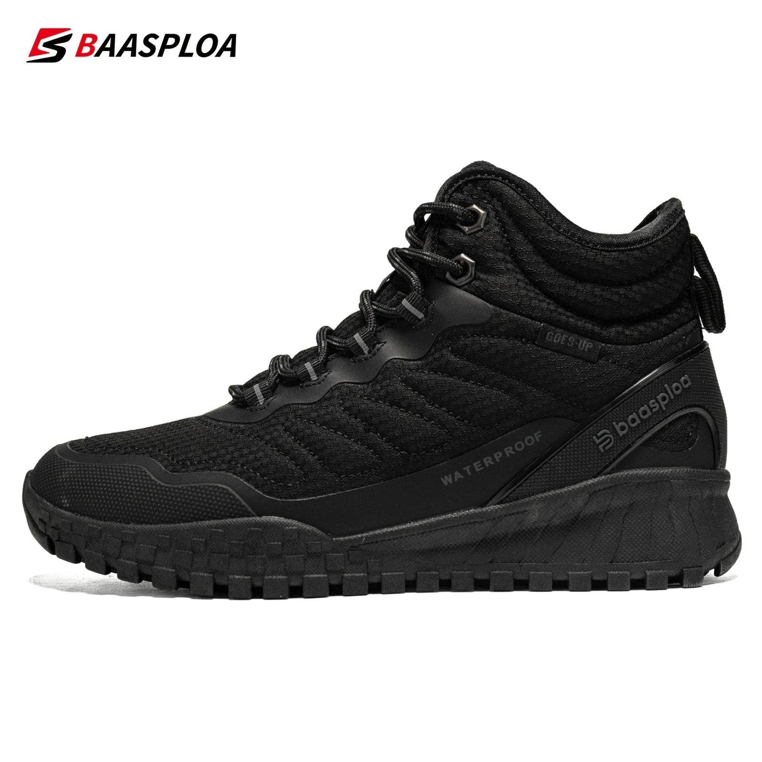 Baasploa Women Cotton Shoes Winter Leather Waterproof Non-Slip Comfortable Warm Plush New Women Outdoor Snow Ankle Boots - Touchy Style