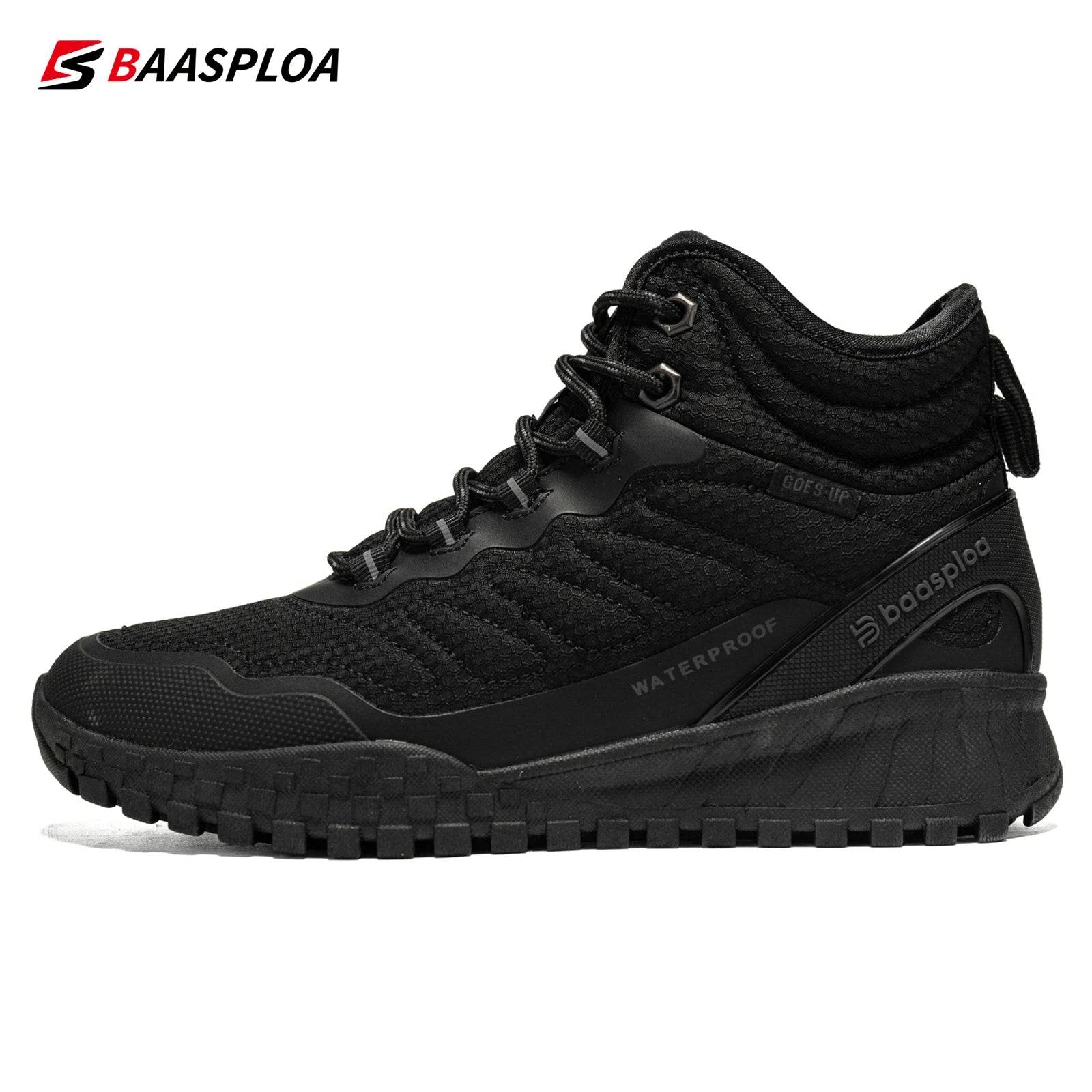 Baasploa Women Cotton Shoes Winter Leather Waterproof Non-Slip Comfortable Warm Plush New Women Outdoor Snow Ankle Boots - Touchy Style