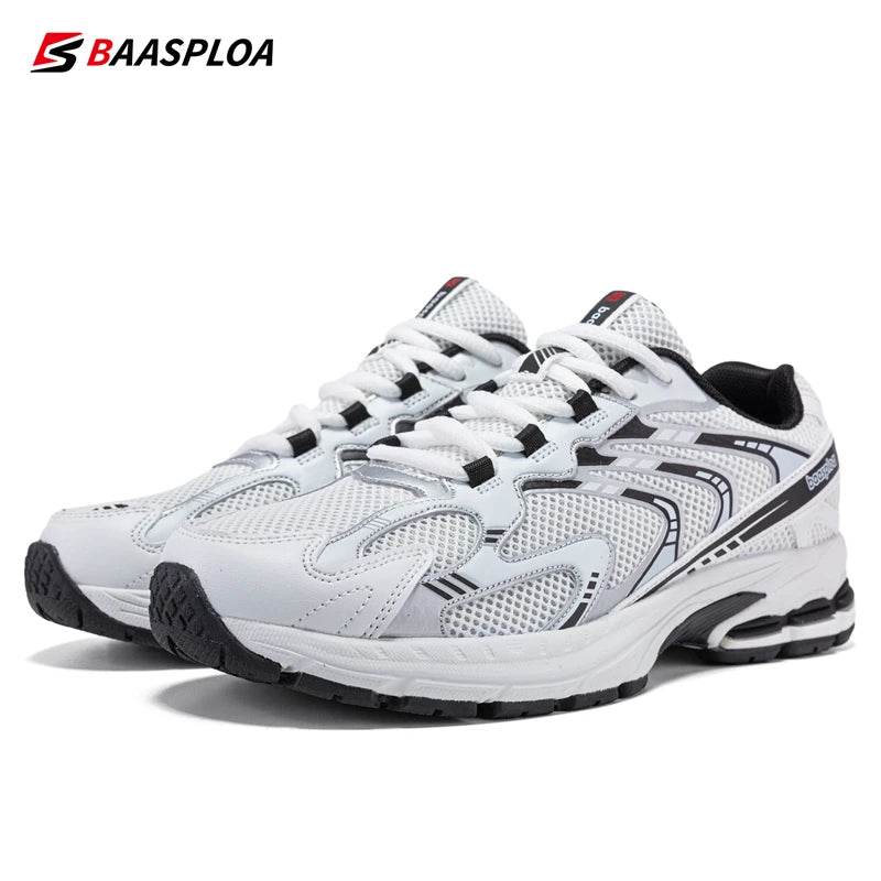 Baasploa Men Sport Shoes Classic Retro Running Shoes Male Mesh Breathable Walking Casual Sneakers Anti-Slip Wear-Resistant - Touchy Style
