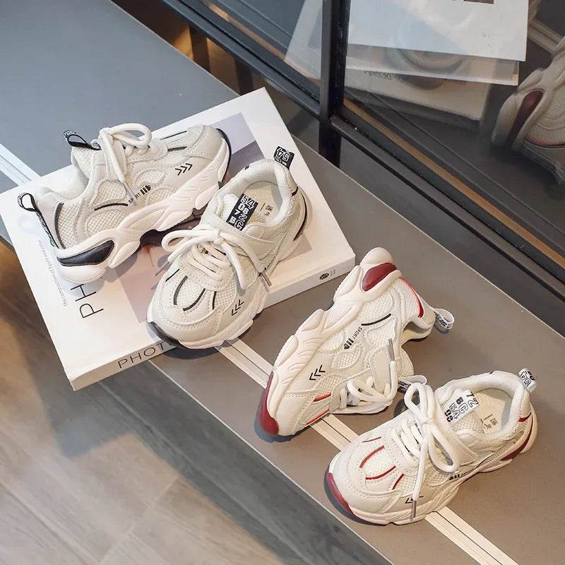 New Sports Kids Mesh Anti-slippery Sneakers Girls Vulcanized Shoes for Children Sneakers Girl Run Training Shoes Outdoor G06176 - Touchy Style