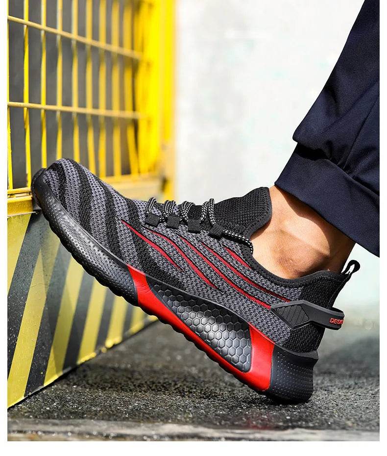 Large Size 49 50 Safety Shoes For Men Women Work Shoes Anti-smash Anti Puncture Protective Shoes Steel Toe Sneakers Men Shoes - Touchy Style