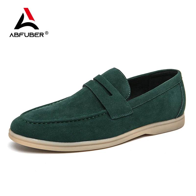 Classic Soft Suede Shoes Penny Men Loafers Slip On Leather Casual Men Shoes Comfort Driving Shoes Men Flats Walking Footwear - Touchy Style