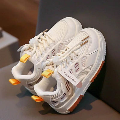 Fully Flat Kids Shoes School Fashion Stripes Chunky Sneaker All Season Leisure Street Style All Match Walking Shoes Child G07242 - Touchy Style