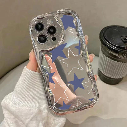 Cute Phone Cases For iPhone 11, 12 Pro, 13, 14 Pro Max, and 14 Plus - Plating Sliver, StarS, 3D Heart, Bow Keychain - TSP375