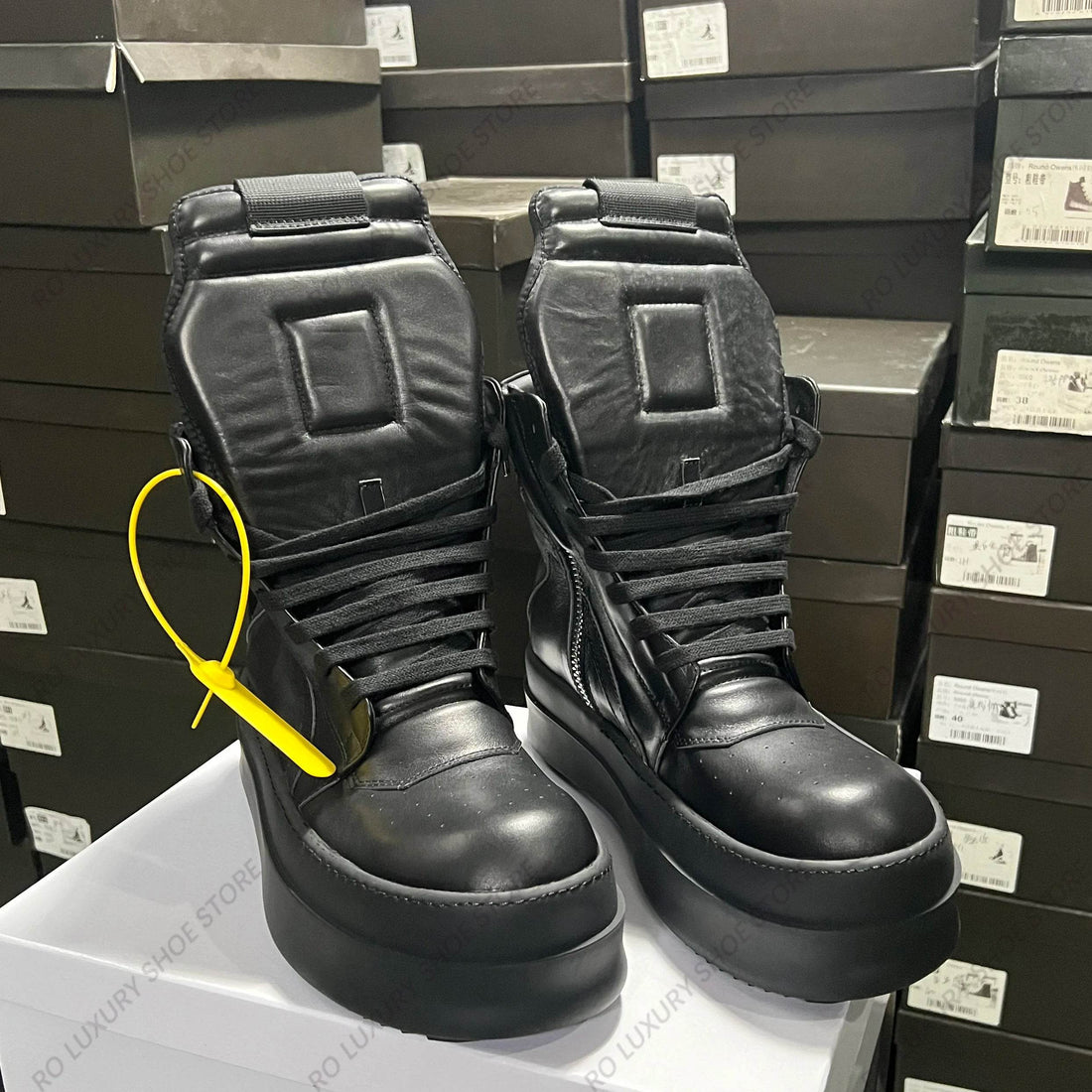 Brand Designer Women Ankle Boot Platform 6cm Casual Italy Girl Geobasket Black Leather Zipper Flat Thick-sole Luxury Street Shoe - Touchy Style