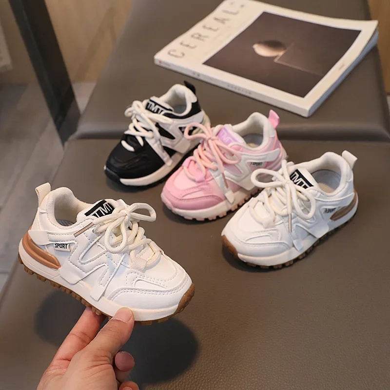 Children Shoes Platform Sneakers New Arrivals Casual Dad Sneaker for Girls Soft Bottom Leather Boys Running Shoes School G09183 - Touchy Style