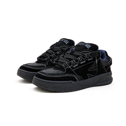 Maden 2023 Thick Sole Bread Skateboarding Shoes Autumn New Black Men&