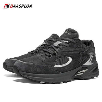 Baasploa Men Casual Sneakers Mesh Breathable Sport Shoes Male New Fashion Lace-Up Walking Shoes for Men Increase Antiskid - Touchy Style