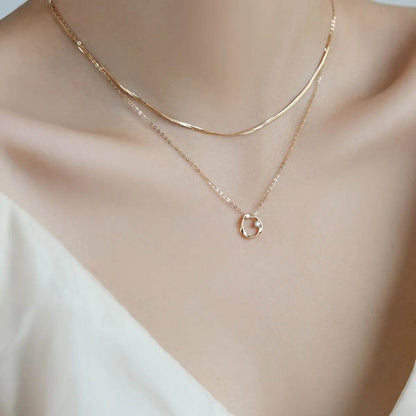 Real 925 Sterling Silver Sweet Romantic Geometry Shiny CZ Pendant Short Necklace For Women Wedding Party Jewelry - Touchy Style