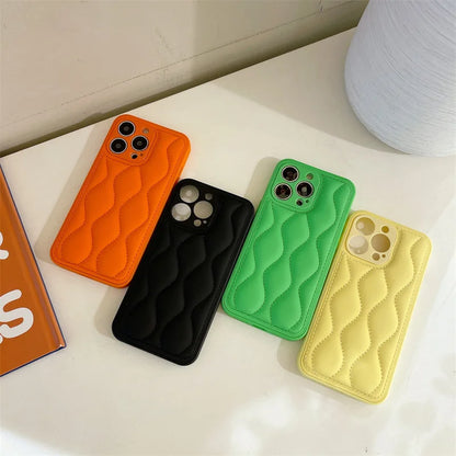 Cute Phone Cases for iPhone 11, 12, 13, 14, and 15 Pro Max models - Luxury Wavy Pattern - TSP193